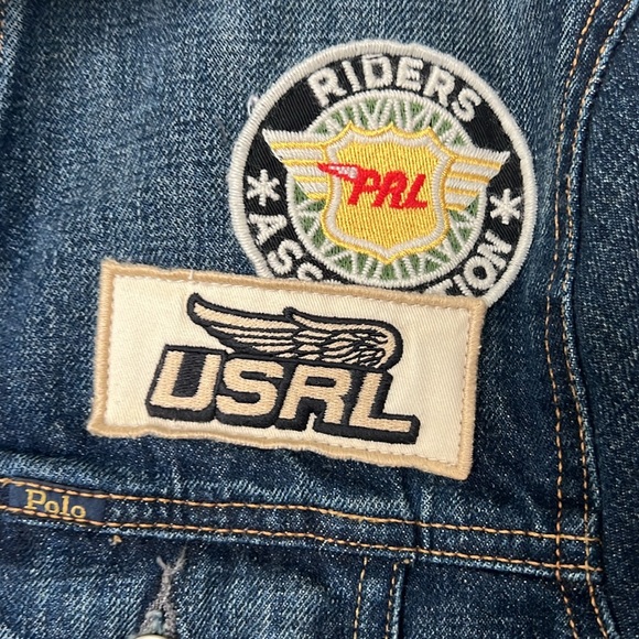 Polo Ralph Lauren Denim Jacket Men’s Small Riders Moto Jean - Picture 4 of 7